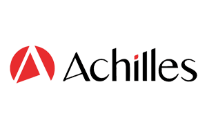 The image shows the Achilles logo with a red and black design.
