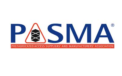 PASMA logo with a tower icon inside the letter "A" and text below.