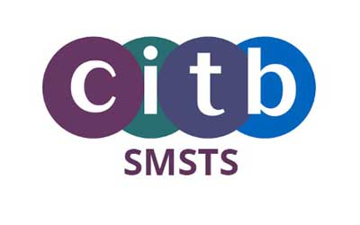 CITB logo with "SMSTS" written below in purple letters.