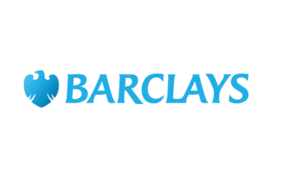 Blue Barclays logo with eagle emblem on a white background, representing the multinational bank's branding.