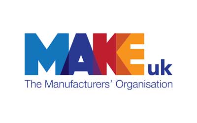 MAKE UK logo with the text "The Manufacturers' Organisation" underneath.